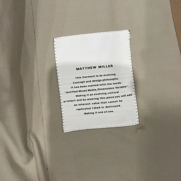 Matthew miller raincoat men’s